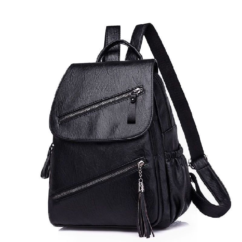 Fashionable Pu Soft Leather Casual Backpack