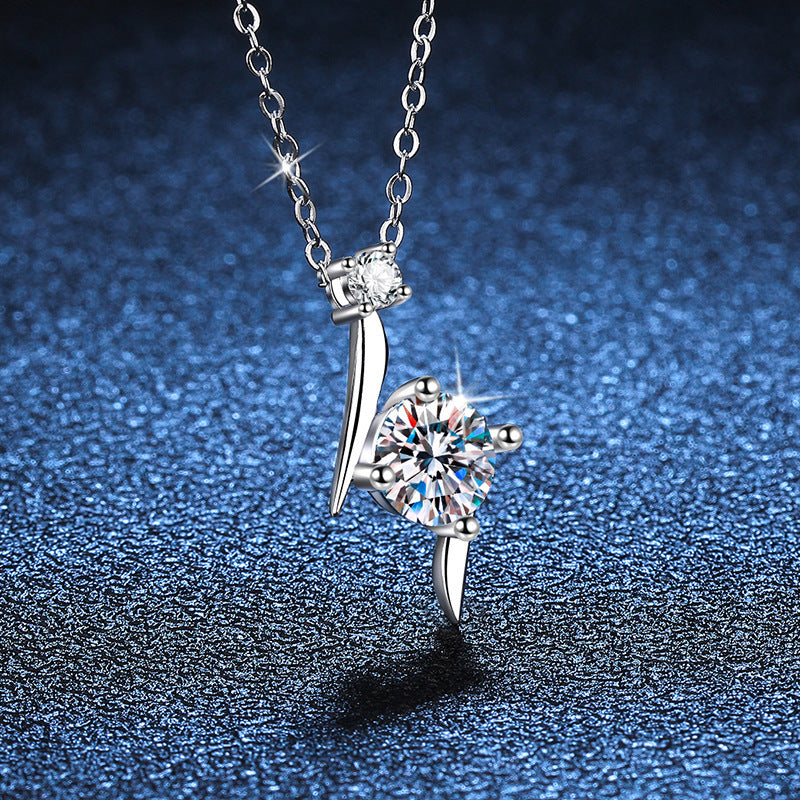 S925 Sterling Silver Necklace Moissanite