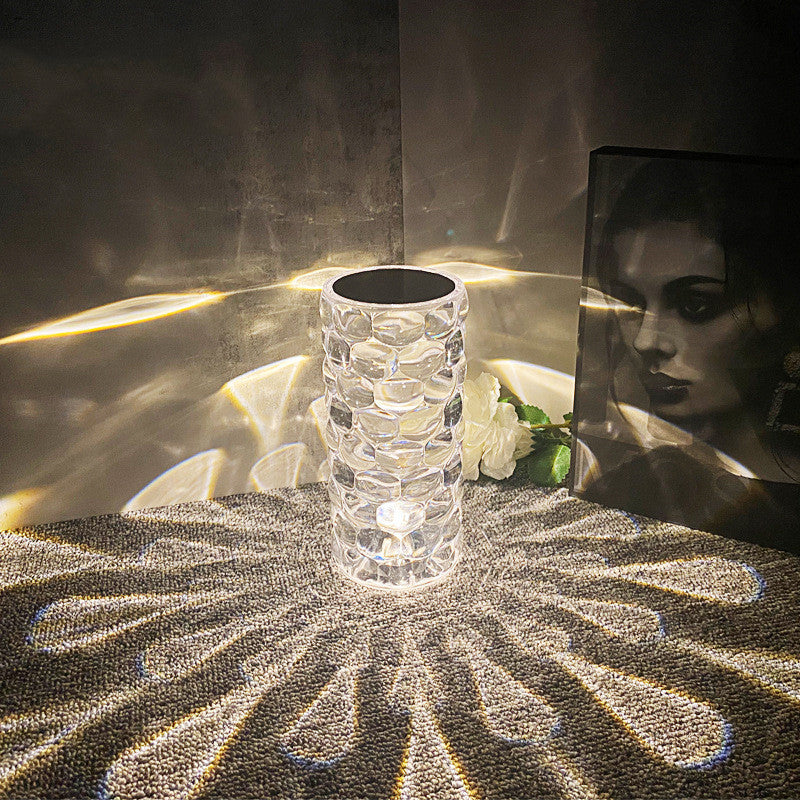 Crystal Table Lamp Rechargeable Diamond Night Light