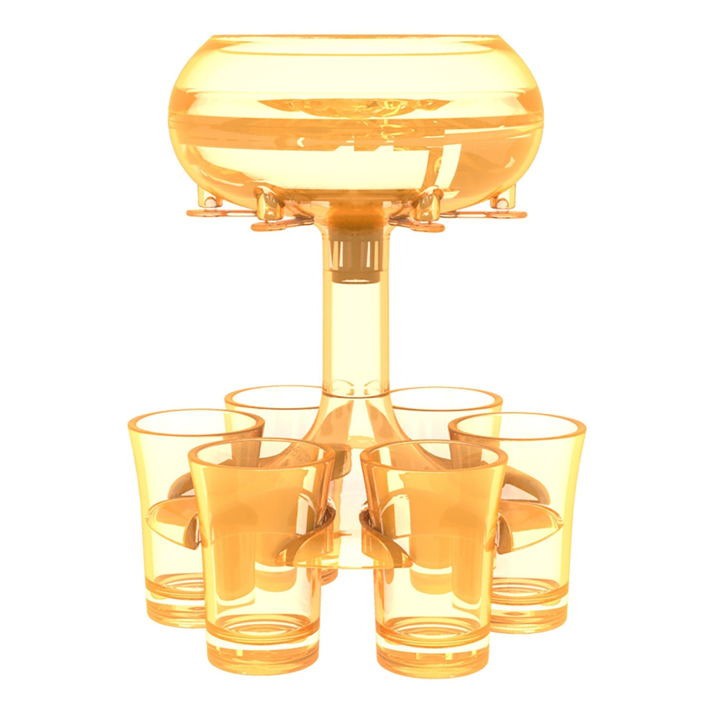 6-Shot Glass Dispenser Rack Bar Accessory Drinking Party Games Glass Dispenser