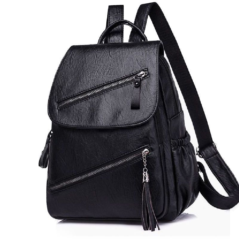 Fashionable Pu Soft Leather Casual Backpack