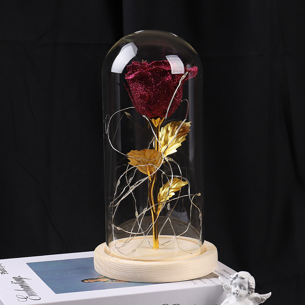 Glass Covered Eternal Rose LED Light