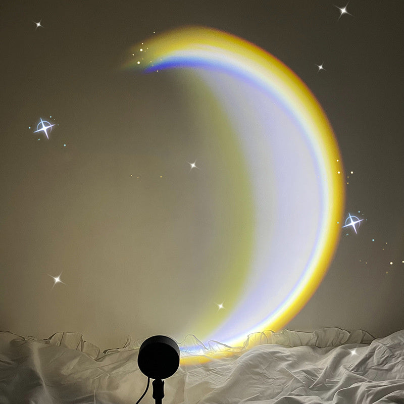 USB Moon Lamp | LED Rainbow Night Sunset Light Projector | Atmosphere | Home Decor