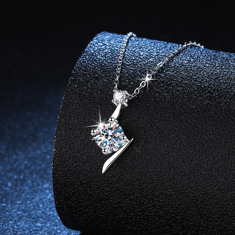 S925 Sterling Silver Necklace Moissanite