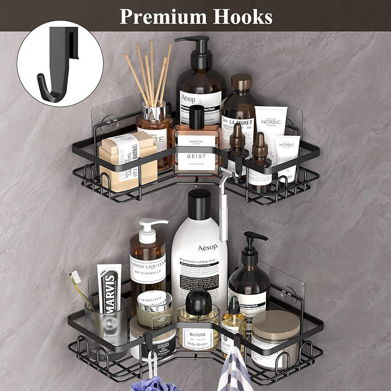 Iron Triangle Bathroom Storage Rack Set