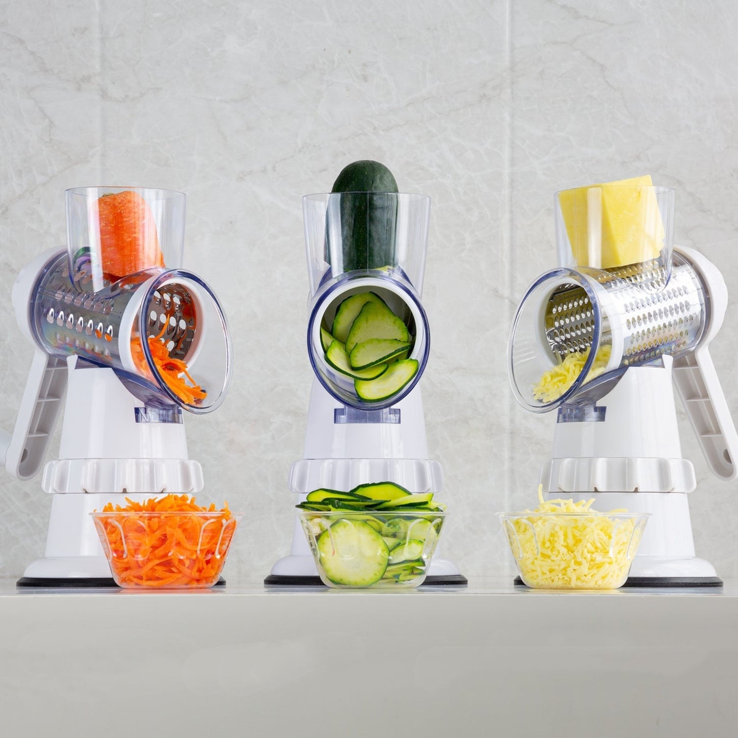 3 In 1 Vegetable Slicer | Manual Kitchen | Mandolin Shredder | Kitchen Gadgets