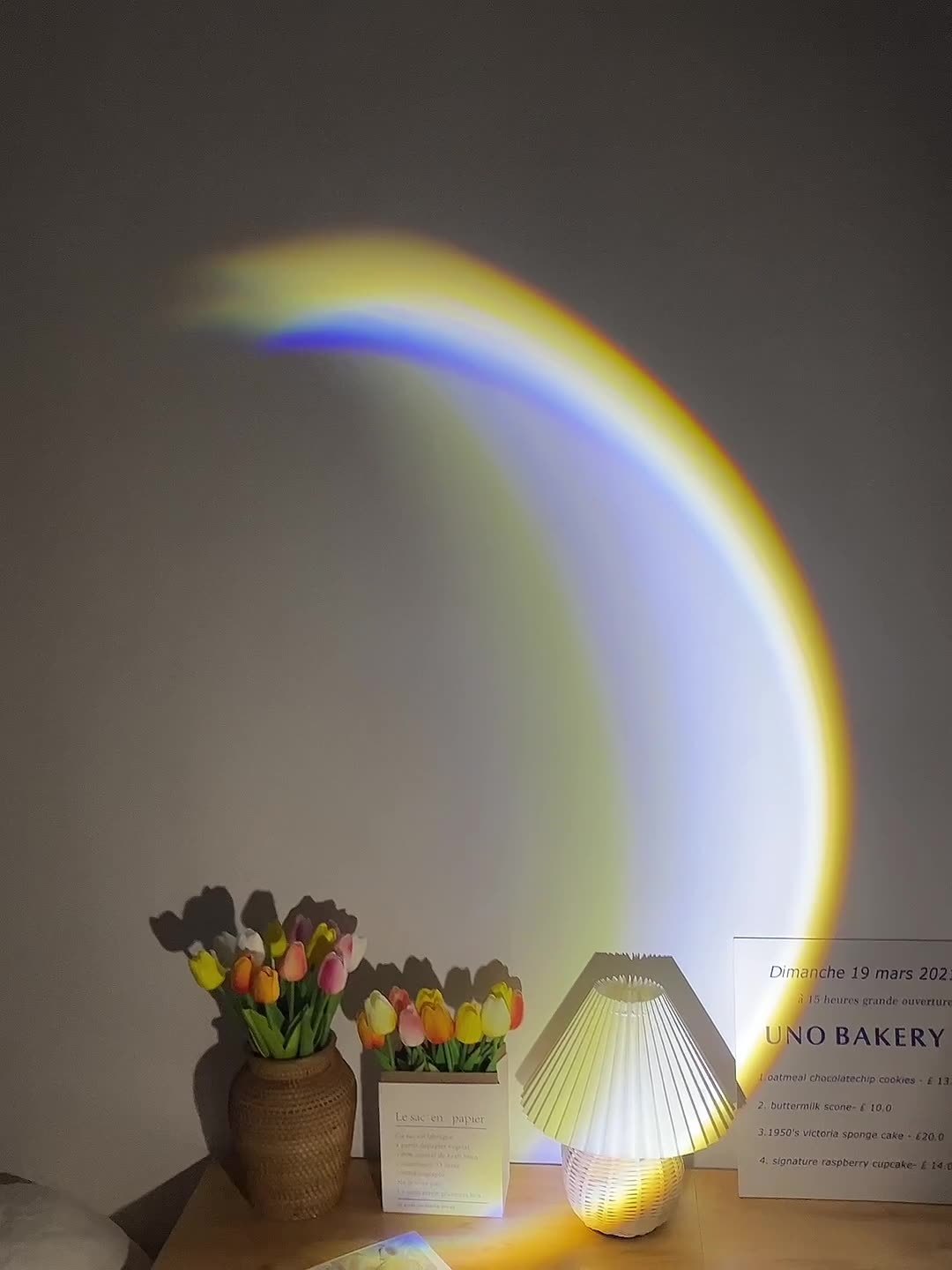 USB Moon Lamp | LED Rainbow Night Sunset Light Projector | Atmosphere | Home Decor