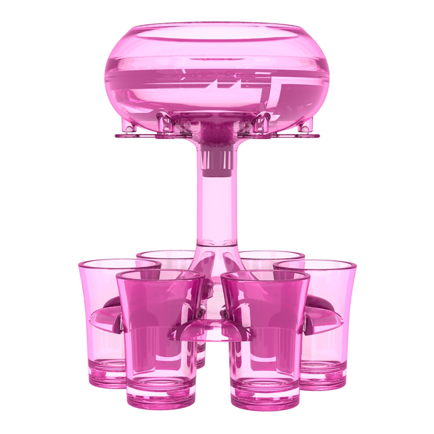 6-Shot Glass Dispenser Rack Bar Accessory Drinking Party Games Glass Dispenser